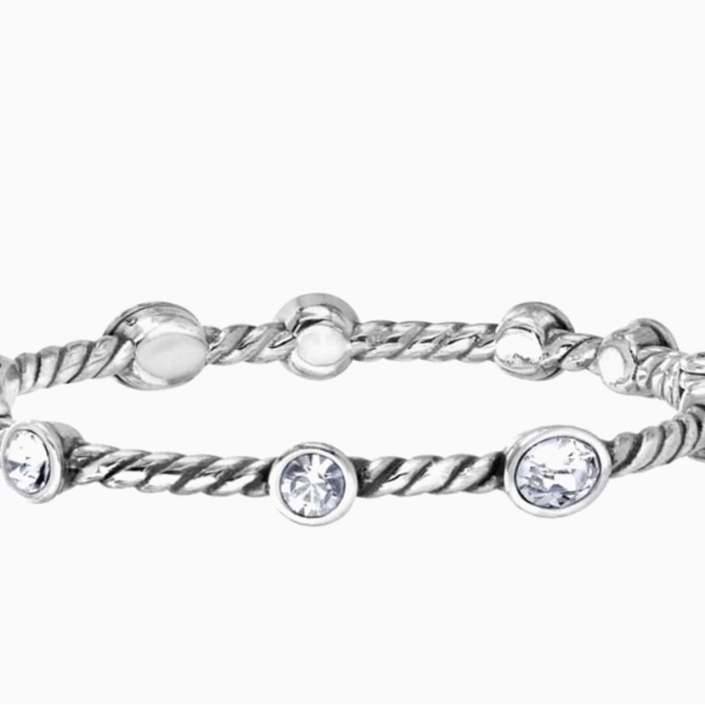 Brighton Monte Carlo hinged bangle with Pearls and Crystals